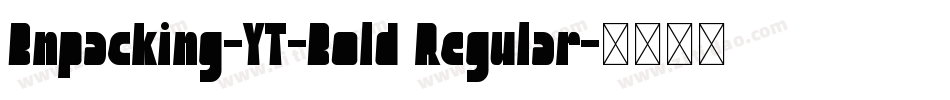Bnpacking-YT-Bold Regular字体转换